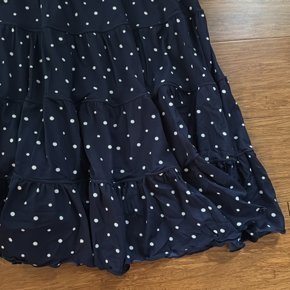 Style & Co Polka Dot Trapeze Swing Midi Dress Sleeveless Black/White Women’s PS - Picture 5 of 5